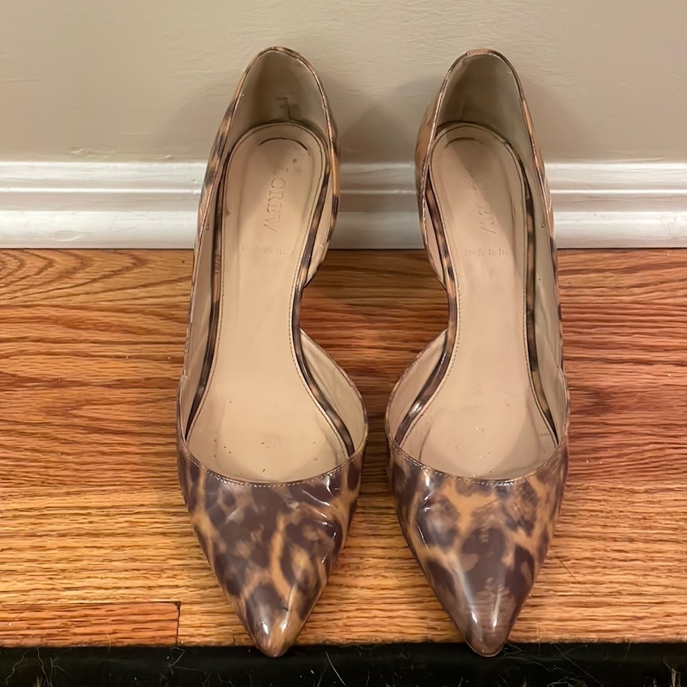 J Crew Leopard Printed Heels Sz 10